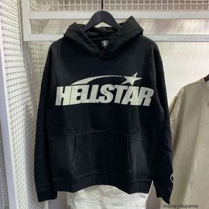 남자 스웨트 셔츠 디자이너 후드 패션 스트리트웨어 Hellstar Flare 검은 팬 씻은 까마귀 고민 남자 여자 까마귀 까마귀 풀 오버 재킷