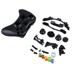 Controladores de jogo 1 conjunto portátil sem fio Bluetooth Gamepad Controle Remoto Full Housing Shell Botões para XBOX 360 Black Drop