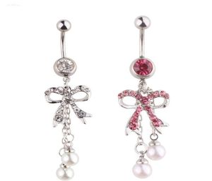 D0050 Bowknot Belly Navel Button Ring Mix Colors0123457728411