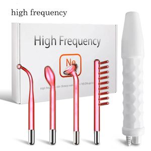 High Frequency Machine Electrotherapy Wand Glass Tube Neon Anti Aging Wrinkle Removal Acne Skin Beauty Spa Hair Massager 231225