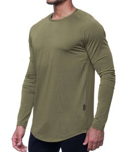 Lu Männer Yoga Outfit Sport Langarm T-shirt Herren Sport Stil Enge Training Fitness Kleidung Elastische Quick Dry Wear T-58