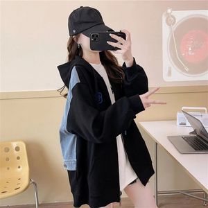 Sport Black Full Zip Up Hooded Women's Sweatshirt Woman Clothing Grey Hoodies with Zipper Long Sleeve Top 2000s Basic M Emo Goth 231225