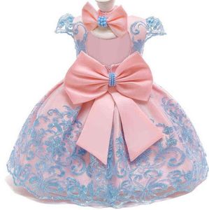 Платье на первый день рождения для девочек 1-2 лет, кружевное праздничное платье принцессы, рождественский костюм, платье на первое крещение для новорожденного G112726777