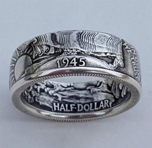 Neue antike Münze Morgan Vereinigte Staaten von Amerika halber Dollar 1945 Ring MA5R242b3661463