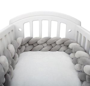 Bedding Sets 2M Baby Bumper Bed Braid Knot Pillow Cushion Solid Color For Infant Crib Protector Cot Room Decor Drop Ship6645523