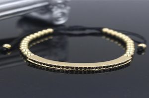 Masowe złoto kolorowe bransoletki bransoletki anil Arjandas Micro Pave CZ Charm Braiding Macrame Bransoletka Buinry8830015