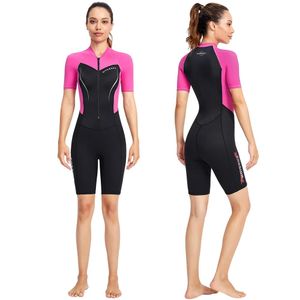 Dalış yelken giyin 1.5mm neopren wetsuits yüzme dalış takım elbise uzun kollu kadın kızlar sörf çocuklar rash gardiyan şnorkel