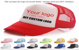 Personalized custom Unisex Casual Plain Mesh Trucker Cap Adjustable Baseball Cap Snapback Hats For Women Men Hip Hop Hat Whole6049177