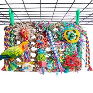 Bird Toys Parrot Accessories Chewing Molars Climbing Net Training Interactive Toy Cage Decoration Supplies 231225