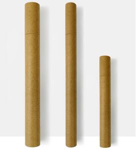 Bastoncini di tubo di incenso di carta Kraft Barile di incenso Piccola scatola di immagazzinaggio per 5g 10g 20g Joss Stick Comodo tubo di profumo di carta da trasporto