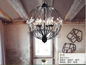 Chandeliers Nordic Lamp Creative Iron pendant Lights E14 Iron Lamp With Incandescent Bulbs For Light Home Crystal Pendant Chandelier