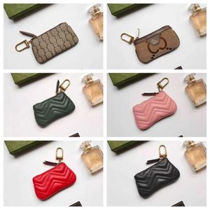 Lanyards Designer Coin Purse Keychain Pochette Small Pouch Fashion Lipstick Bags Womens Mens Keyring Credit Card Holder Mini Plånböcker