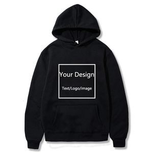 Seu próprio design/imagem personalizado masculino feminino diy hoodies moletom casual com capuz roupas 13 cores soltas moda 231226