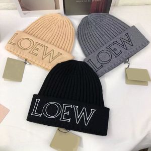 Fashion woollen woven hat lady designer beanie cap Men's cashmere loewf knitted hat Winter warm hat gift MK88