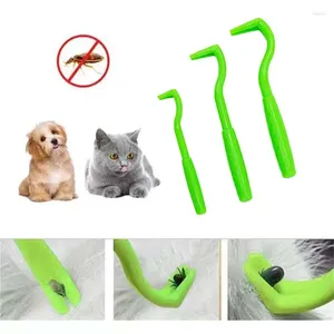 Dog Apparel 3pcs/Set Pet Flea Removers Plastic Scratching Hook Remove Tick Cat Mite Remover Tweezers Clip Pets Grooming Supplies