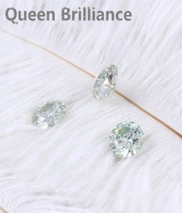 Corte brilhante redondo moissanite 1 quilate 65mm leve teste azul positivo laboratório cultivado diamante pedras preciosas soltas excelente corte vvs18371492