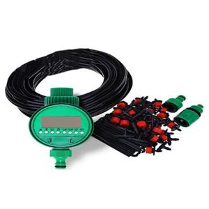 Attrezzature HHO25M Fai da te Sistema di irrigazione automatico MicroDrip Kit di tubi da giardino per irrigazione di piante con kit di irrigazione da giardino con gocciolatore regolabile