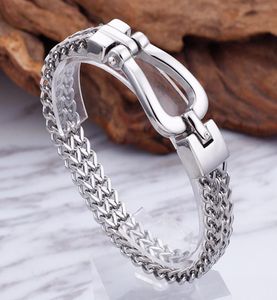 826inch 21cm 11mm 316L Rostfritt stål Silver Simple Nail Button Men039S HipHop Figaro Link Chain Armband Bangle Cool Togg4252049