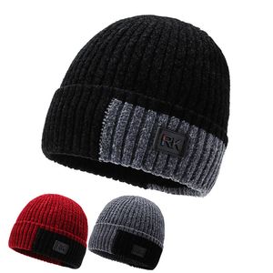 Wełniany kapelusz dla mężczyzn w zimie, zimny wiatroodporny i ciepły dzianinowy kapelusz Chenille Velvet Growived Hap dla kobiet