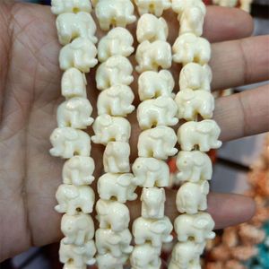 50st Lot 14mm Elephant Shape Coral Beads för smycken som gör lös vit röd orange lila rosa korallpärlor DIY -tillbehör2455