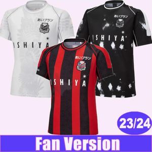 Indossa 23 24 Hokkaido Consadole Sapporo Mens Soccer Maglie Miyazawa Home Rosso Black Away 3a camicia da calcio a maniche corte camicie