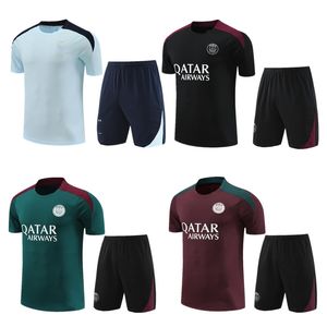 PSGES TrackSuits Jerseys 2023 2024 Franch krótkie rękawy męskie Zestawy dresowe dla dzieci 23 24 24 25 Paris Mbappe Men Shirt Boys Soccer Training Kit Sets Dziecka