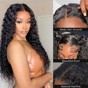 Glueless Wig Human Hair Ready To Wear Pre Cut 4x4 5x5 Closure Lace Frontal Plucked Brazilian Curly Wigs 231226