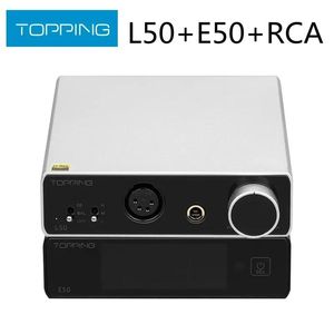 E50 MQA DAC kod çözücü + tepesinde kulaklıklar L50 NFCA Kulaklık Amplifikatörü AMP + RCA Kablosu