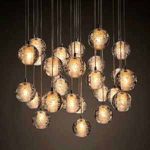 Modern Crystal Chandeliers Lighting G4 Led Bulb Meteor Rain Drop Ceiling Pendant Lights Meteoric Shower Stair Light 110V 220V253t