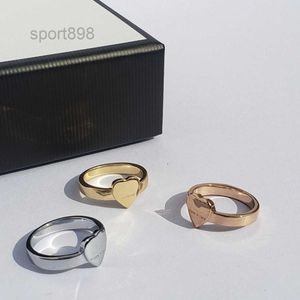 مصنوعة في إيطاليا الأصلي ذات العلامات التجارية ، حلقة القلب G Ring 18K الذهب Silver Rose Titanium Steel Rings Women Men Designer Lovers Wedding Jewelry Gifts S 540x