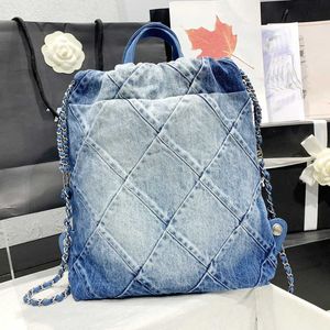 22p Fashion Denim Top designer tote bag Chain men Backpack laptop Handbag Designer backpacks Trendy Women's luxury bags Hot