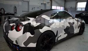 Stickers Large Jumbo Camo VINYL Wrap black white grey Full Car Wrapping Camouflage graphic sign Stickers with air free / size 1.52 x 30m/Ro