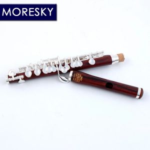 Moresky Cocobolo Wood Piccolo C Nyckel Cupronickel Halvstorlek Flute Silver Plated Body Material Ebony MPC-168