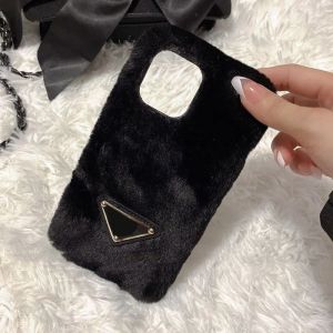 Fashion Designers Cell Phone Cases for iPhone11 12 13pro Promax Luxury Plush Soft Phonecase For X Xs Xr Xsmax 7p 8pWith Letter Phone Case back cover G2312265PE