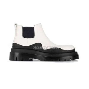 Black Women Man Bottega Boots Luxury Bottega Shoes Tire Lean Leather Chelsea Women's Men Lug Platform Chunky Shoes Lady Knight Low Top3WIY