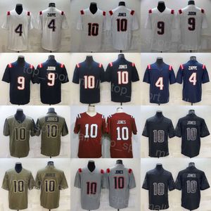 Men Football 9 Matthew Judon Jersey 10 Mac Jones 4 Bailey Zappe Army Green Salute To Service All Stitched Navy Blue Red White Grey Color Rush Vapor Untouchable Team