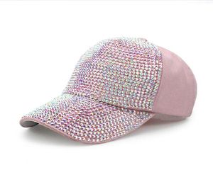 Mädchen Baseballmütze Designer Perle Strass Baseball Hüte für Frauen Mode Casual Caps Lady Whole4270213