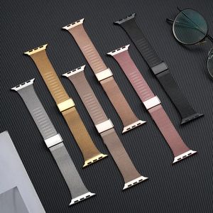 Strapy zastępcze pasek Rozmiar 38 mm 42 mm strap zegarek Milanese Magnetyczne Zamknięcie ze stali nierdzewnej opaska odpowiednia do zegarku Apple Watch