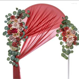 Fiori decorativi Arco Fiore artificiale Set da 3 pezzi Fila di benvenuto Architrave Acqua Marchio Decorazioni per matrimoni Decorazione per la casa