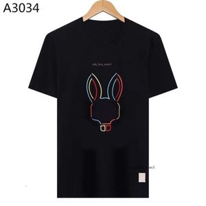 Psychos Bunnys Verão Casual Camiseta Mens Womens Skeleton Rabbit 2024 Novo Design Multi Estilo Homens Camisa Moda Designer Camiseta Casal Curto Boss Polo 231