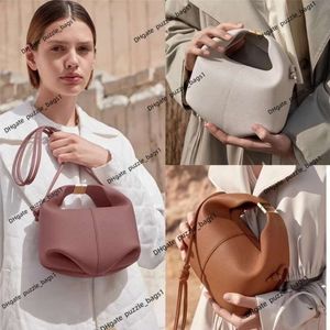 Fashion Women's handbag Polenne Bento Bag French Light Luxury Design One Shoulder Messenger Cowhide Dumpling Leather Versatile crossbody tote