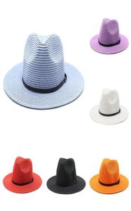 Wide Brim Hats Summer Sunshade Beach Hat Women Straw Panama Roll Up Fedora Sun UPF50 Sunscreen Holiday7909487