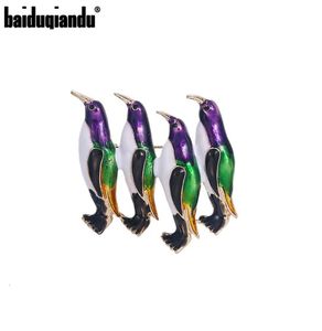 Броши-булавки Baiduqiandu, поступление, эмалированные, красивая семейная брошь с пингвинами, ювелирные изделия для женщин7353325