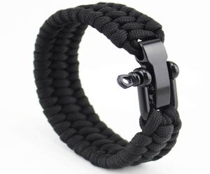 Charm Bracelets Arrival Mens Stainless Steel Anchor Shackles Black Leather Bracelet Surf Nautical Sailor Men Wristband Fashion Jew4189630