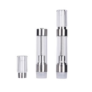 US Stock Descartável M6T Atomizador 510 Thread Cartucho 0.8ml Tanque Press Tip Carrinhos Grosso Óleo Cerâmico Bobina Fit TH205 M3 Amigo Max Bateria