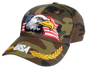 USA Eagle Baseball Cap Army Green The Starspangled Baner Hafdery Visor Cotton Baseball Cap5197511