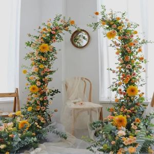 Wedding Props Metal Backdrop Arch Stage Background Welcome Decoration Wrought Iron Flower Wedding Flower Stand
