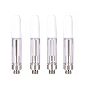 USA Stock Disposable Glass Tank TH205 TH210 Atomizer 510 Thread Cartridge 0.8ml Glass Carts Thick Oil Ceramic Coil White Tip pk amigo