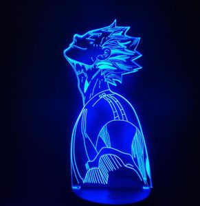 Haikyuu Bokuto 3D LED Anime Illusion Nightlights LED Color Color Table Lamp for Home Decor C10071869244