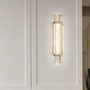 Wall Lamp Modern Crystal LED Indoor Decor Light Luxury Sconce Mirror Living Room Bedroom Loft Simple Stair